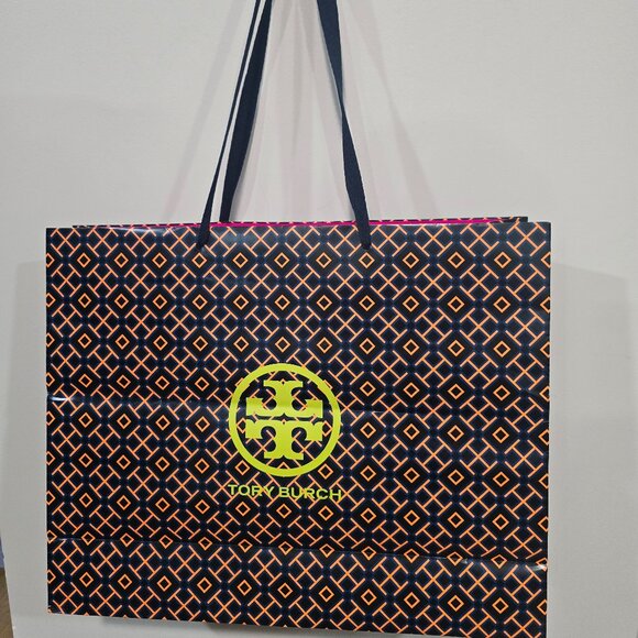 Tory Burch Gift Tote PAPER Bag LARGE 20" x 16" x 6" with 14" handles - Picture 1 of 3